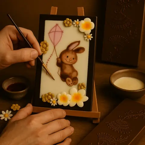 Handcrafted Chocolate Postcards - Süessi Grüessli - 2