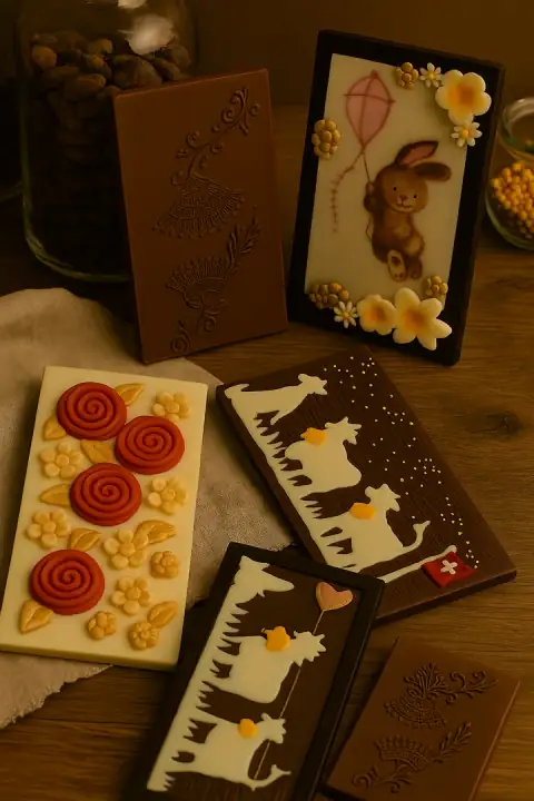 Cartoline di cioccolato artigianali - Süessi Grüessli - 1