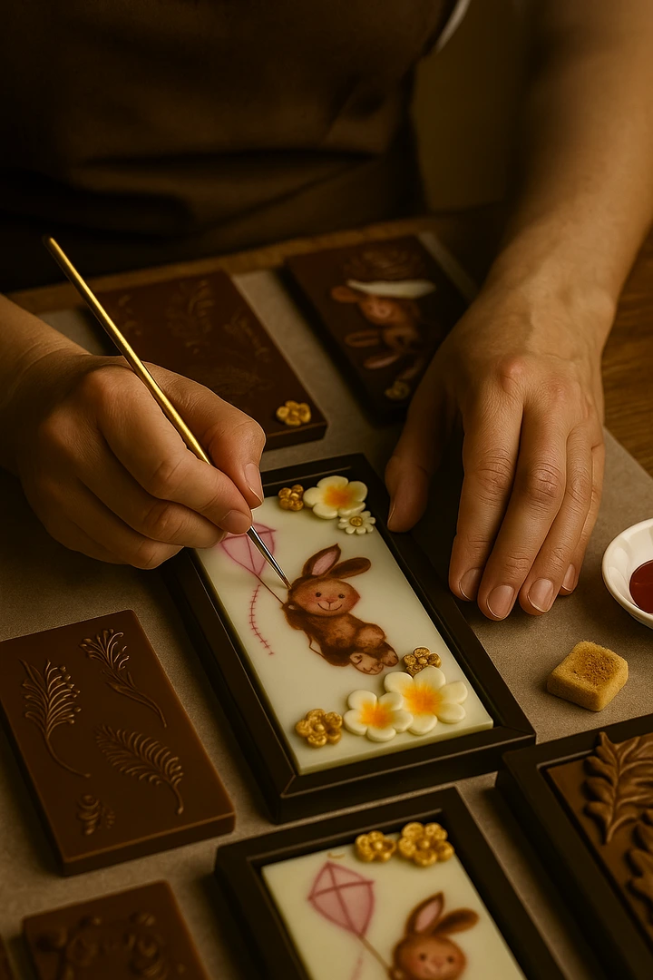 Handcrafted Chocolate Postcards - Süessi Grüessli - 4