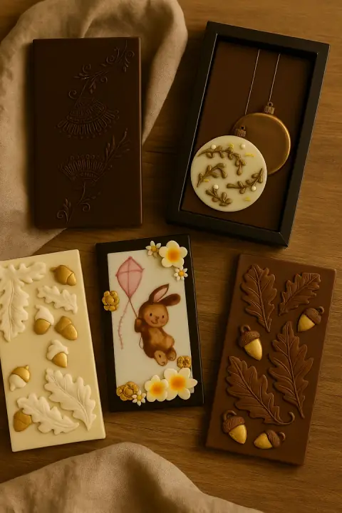 Handcrafted Chocolate Postcards - Süessi Grüessli - 4