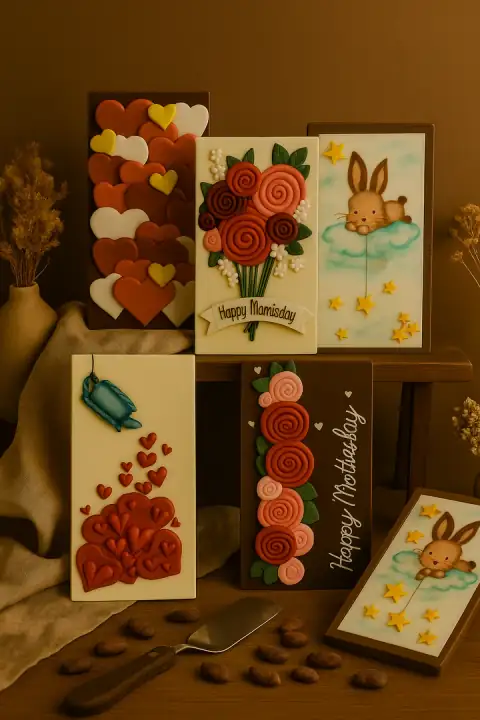 Cartoline di cioccolato artigianali - Süessi Grüessli - 4